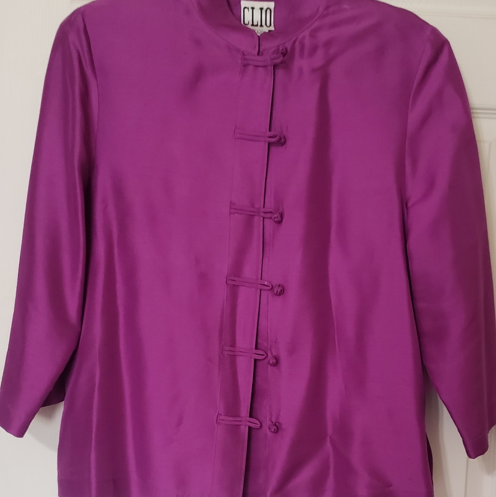 Asian style jacket with frogs